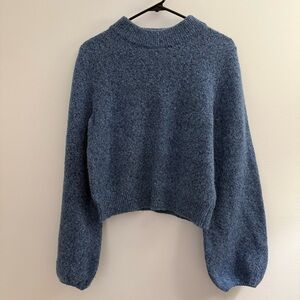 Veronica Beard Heather Blue Turtleneck Sweater